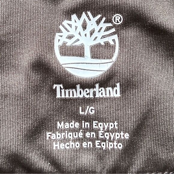 Timberland Quarter Zip Brown Fleece Pullover Long Sleeve Sweater Size Large - Picture 3 of 8